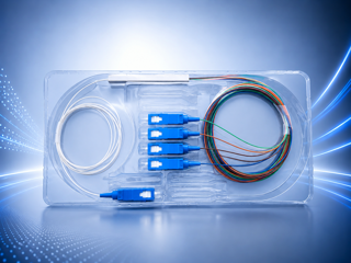 اسپلیتر فیبر نوری PLC 1×4 SC/UPC