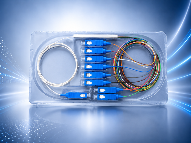 اسپلیتر فیبر نوری PLC 1×8 SC/UPC